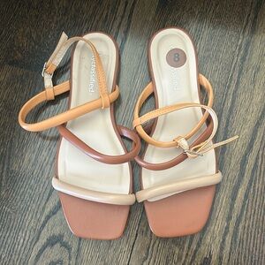 Orange and brown sandals